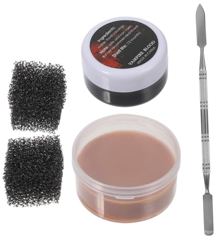 DECORNIJIA Kit de Maquillaje Material Plástico y Acero Inoxidable Cera para Cicatrices Falsas y Heridas para Efectos Obsequios Adecuado para Celebraciones Festivas de Halloween