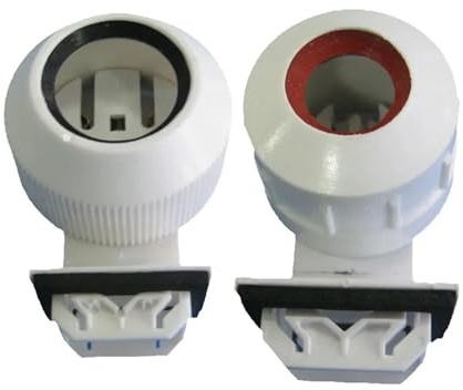 Lot De 2 Douilles De Lampe Fluorescentes T5 T8 Étanches À La Poussière G13 G5 CFL, Support À Vis For Tube LED, Douille For Éclairage D'aquarium(T5 G5)
