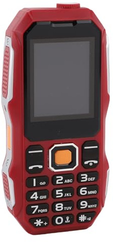 Lazmin112 Cellulare Con Tasti Grandi Per Anziani, Doppia Sim Doppia Modalità Standby, Fm, Video, Ebook, Calendario, Sveglia, 13 Lingue, Torcia Led, (Spina europea)