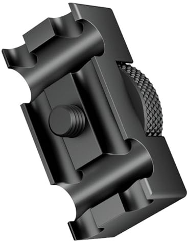 Morsetto a clip per cavo sicuro a 4 slot per fotocamere DSLR Meccanismo di bloccaggio in metallo antiscivolo da 1/4 Vite per treppiede Morsetto in alluminio