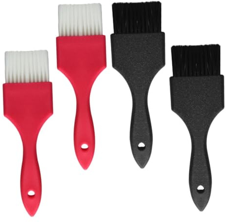 FIXOSHEE 4 pièces Brosse de Teinture Cheveux Épaisse Pinceaux Applicateurs Flexibles pour Coloration Uniforme Outils Coiffure Salon et Domicile Adaptés Cheveux Fins et Crépus