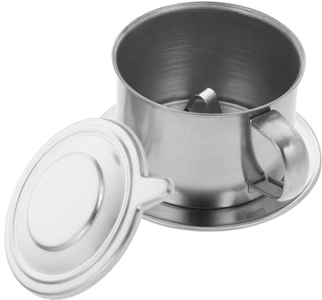 Ipetboom Cafetera Vietnamita De Filtro De Prensa De Café Reutilizable 200 Ml Acero Inoxidable Funcional Para Hogar y Oficina Prensa Tradicional De Café Monodosis
