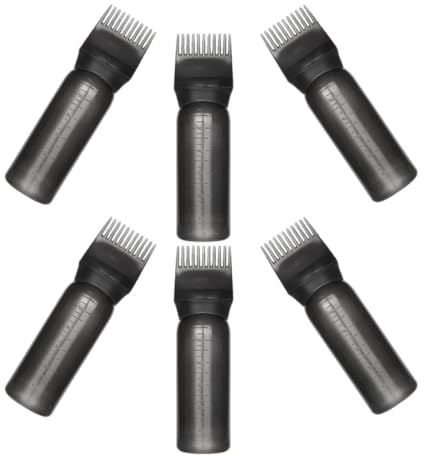 Ciieeo 6 Envases Aplicadores Reutilizables para Tinte de Cabello con Peine y Material Pp Resistentes de 160 Ml Diseño Simple para Uso en Salón y Hogar
