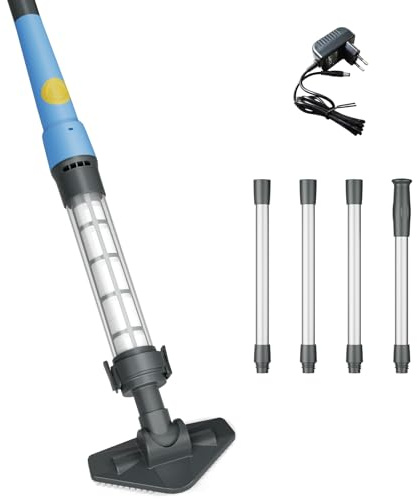 Aspirateur de Piscine sans Fil 2 en 1 – Aspirateur de Piscine Rechargeable avec 60 Minutes d'autonomie, aspirateur de Piscine sans Fil pour Spa, Piscine Hors-Sol et Petites piscines, comme aspirateur