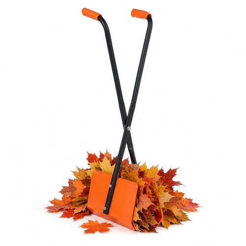 HOMASIS Ramasse-Feuilles en Plastique, Pince de Ramassage, Poignée Antidérapante, Outils Jardinage, Mains Ramasse Feuilles avec Manches, Idéal pour Feuilles, Herbe et Déchets de Jardin