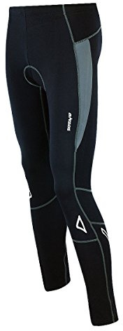 Airtracks Herren Winter Thermo Fahrradhose Lang Pro-T Thermo Hose Radhose Radlerhose Gepolstert Warm -SCHWARZ-GRAU - XL
