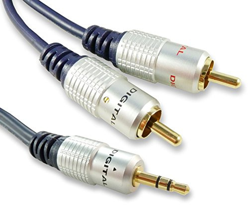 3m Quality 3.5mm Jack to Phono Cable - Audio Cable/Fully Screened (3 Metre)