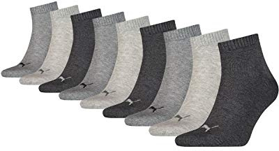 9 pair Puma Sneaker Quarter Socks Unisex Mens & Ladies In 3 Colours, Farben:800 - anthraci/l mel grey/m me, Socken & Strümpfe:35-38