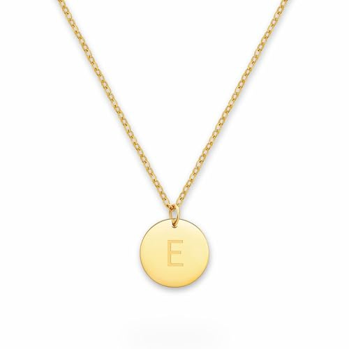 GD GOOD.designs Kette mit Buchstaben Gold 18 Karat - Wasserfest | Goldkette für Damen mit A-Z Anhänger | Initial Buchstabenkette