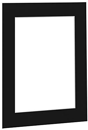 Bildershop-24 Passepartout Schwarz in 50 X 70 cm (BxH) Außenmaß mit Ausschnitt für Bildgröße 40 X 60 cm (BxH)