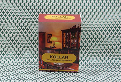 CRK - Bundle Carta Restauro Gigliata Verde f.to 50x70 cm (15 fogli) + Colla Kollan gr.250