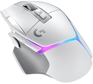 Logitech G502 X PLUS LIGHTSPEED Wireless RGB Gaming Mouse - Optical Mouse with LIGHTFORCE Hybrid Switches, LIGHTSYNC RGB, HERO 25K Gaming Sensor, Compatible with PC - macOS/Windows - White