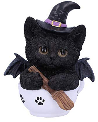 Nemesis Now Kit Novelty Teetasse Hexe Katze Figur Polyresin Schwarz