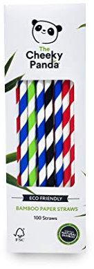 The Cheeky Panda Cannucce Multicolori in Bamboo | 100 Pezzi | 200mm