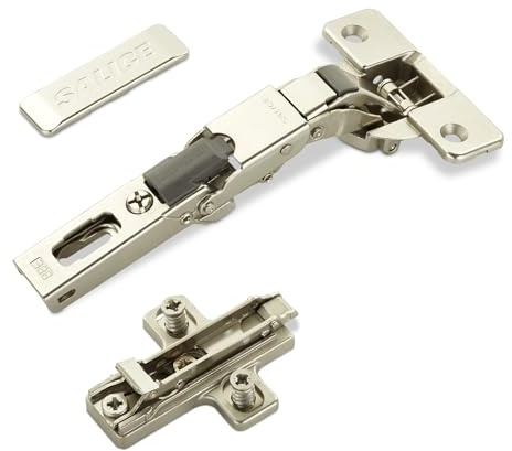 2 x SOTECH charnières universelles Salice 110° perçage T48 pour portes arrondies, à recouvrement et profilées plaque de montage en croix hauteur 3 mm