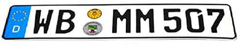 Placa Matrícula de Alemania aluminio personalizada Formato europeo de la UE Matrícula alemán con su texto