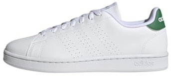 adidas Herren Advantage Shoes, Cloud White/Cloud White/Green, 44 2/3 EU