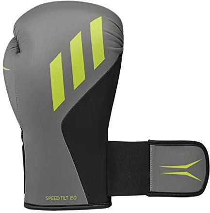adidas Tilt 150 - Guantes de Boxeo para Hombre, Color Gris/Negro, 10 oz EU