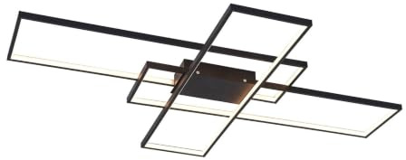 Lindby LED Deckenleuchte Tetson dimmbar (Modern) in Schwarz aus Metall (1 flammig,) - Lampe Deckenlampe Wohnzimmerleuchte