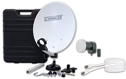 SCHWAIGER Impianto satellitare completo in valigia, 35 cm, Single LNB