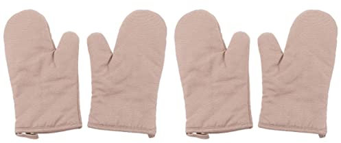 SOLUSTRE 4stücke Ofenhandschuhe Hitzebeständige Backhandschuhe Aus Baumwoll Ofen Und Mikrowelle Für Küche Grill Und Backen rutschfest Und Langlebig