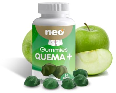 NEO - Gummies Quema + - Gominolas a base de Vinagre de Sidra de Manzana y Cromo - Brinda saciedad y Ayuda a Adelgazar