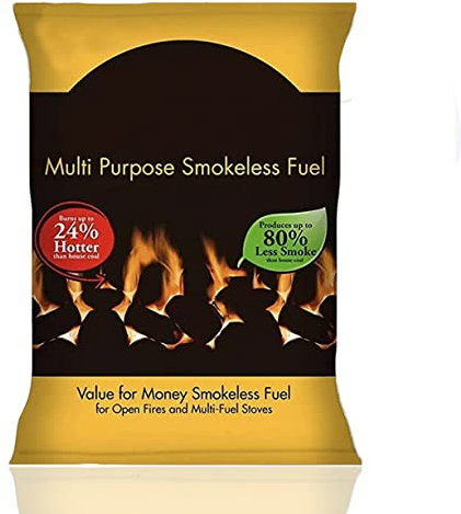 KHAPALWAK Smokeless Fuel Bag, Multi Purpose Fire Coal, Lighting Coal Suitable For Multi-stoves Or Open Fire, Camping Stoves Long Lasting Fire Logs 10 KG