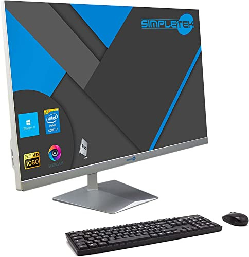 SIMPLETEK - PC Todo en Uno AIO i7 2.9GHz de 27” FHD, RAM 16GB, SSD 2TB, Windows 11 Pro, Ordenador de Sobremesa