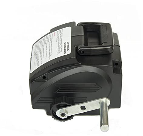LeTkingok Cabrestante Eléctrico Portátil Marino/Yate de 12V 300W, Tractor de Grúa Pequeña de Barco de Goma de 2000LBS