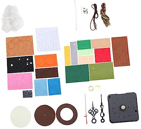 Toyvian Diy-wanduhr Mit Waldtiermotiven Zum Nähen Handgefertigte Tieruhr Als Dekoration Für Schlafzimmer Und Wohnzimmer