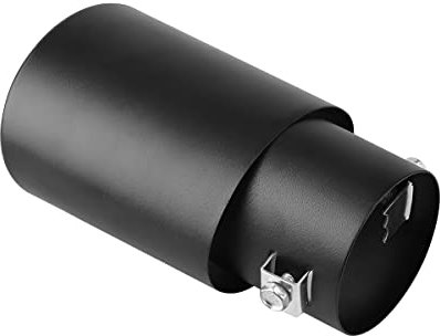 JNNJ Auto Auspuffblende Endrohr, Edelstahl Auto Auspuff Endrohr, Auto Schalldämpfer Endrohr, Schalldämpfer Sport Sportauspuff Endrohrblenden Blende（Gerade-Schwarz）