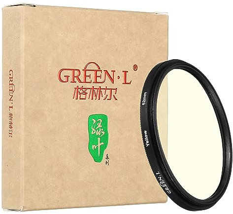 PATIKIL 52mm Yellow Filter, Color Filter Camera Lens Filter Color Conversion Effects Camera Screw In Filter for 52mm DSLR Camera Lens Photography Photo, Yellow