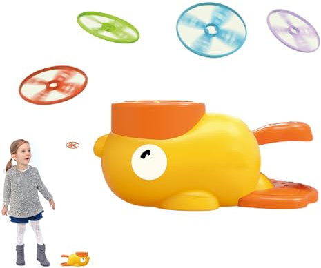 Gomice Jouet attrapant Un Disque Volant - Jouets d'apprentissage de Soucoupe Volante de Canard - Kit de Jouets Lanceur de Canard, Jouets d'apprentissage de Soucoupe Volante, Jouet Lanceur de Disque