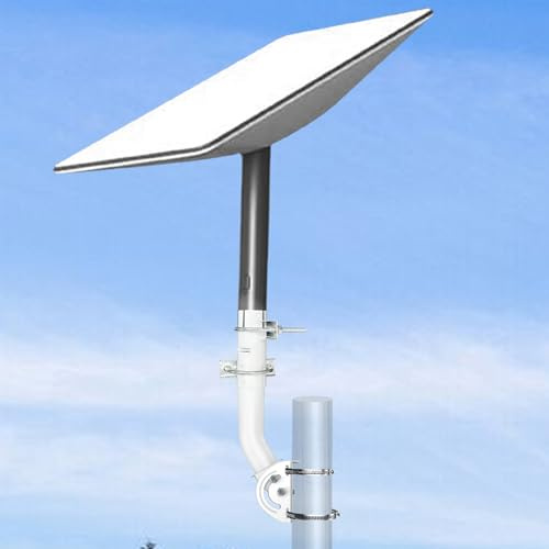 Starlink Gen 2 Mount - Adjustable Pole Mount Bracket for Starlink V2 Dish, Universal Antenna Mount Compatible with Weather Station, TV Antennas, Outdoor Access Points, 12'' (H) - Φ1.38 J-Pole Mast