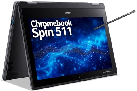 Acer Chromebook Spin 511R756TN-TCOBlackIntel Processor N1008 GBeMMC 128GB11.6 INCH HD IPS touch/pen supportivetouch screen