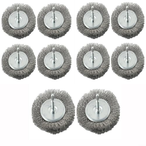 Zeroupshop Spazzola elettrica di ricambio per giunti metallici, in acciaio inox, spazzole metalliche di ricambio per pulitore elettrico per giunti (10 pezzi)