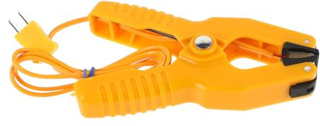 PartyKindom K-type Thermocouple Clamp Temperature Clip with Stainless Steel, Pvc and Rubber, Orange, Wide Temperature Range 40°c to 400°c, Compatible with Pipe Thermocouple Probes, Suitable