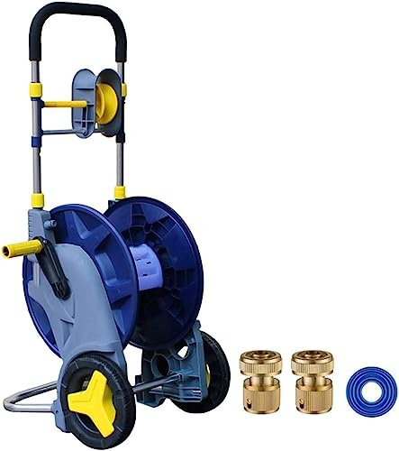 Carrello per avvolgitubo da giardino rimovibile con ruote per una facile conservazione del tubo dell'acqua e irrigazione del cortile