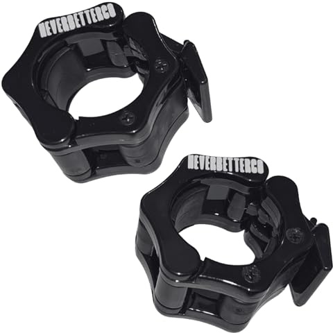 NeverBetterCo Olympic Barbell Collars 2 Inch (5cm) – Heavy Duty Quick Release Barbell Clips for Weightlifting, Powerlifting & Crossfit – Durable Barbell Clamps