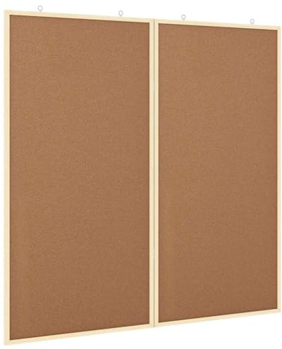 vidaXL Info-Tafel 100 x 100 x 1,4 cm Massivholz Kiefer Braun Klappbar