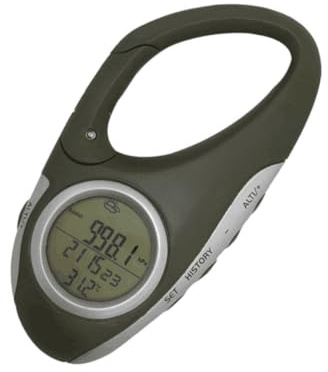 Gogogmee Handheld Altimeter Carabiner Thermometer Barometer for Climbing