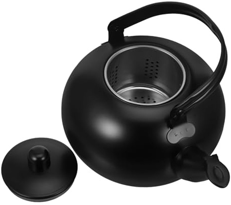 IMIKEYA Tetera de Acero Inoxidable 1.5l Filtro para Infusiones, Diseño Clásico y Fácil Vertido Adecuado para Cocina y Área de Comedor