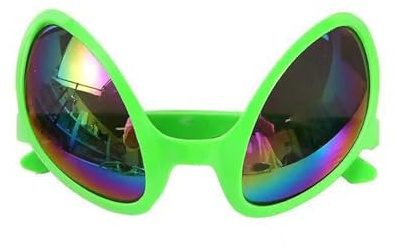 Alien Brille Lustige Brille Silber Coole Sonnenbrille Karneval Party Brilles Hippie Brilles Lustige Partybrillen für Fasching Foto Requisiten Geburtstagsfeier für Erwachsene