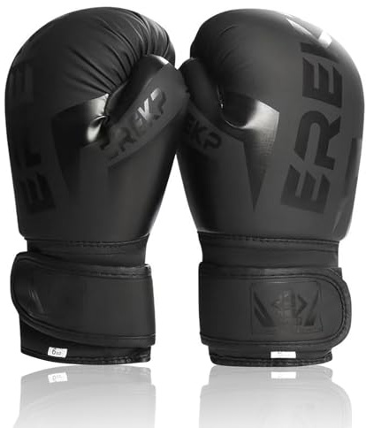 Boxing Gloves for Kids, Kids Sparring Training Gloves for Punching Bag, MMA, UFC, Muay Thai, Karate, Kickboxing (Black, 8 oz)