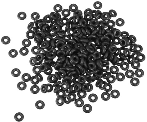 ROWORKX 200Pcs Nitrile Rubber O-Rings - 7mm OD x 3mm ID x 2mm Width Sealing Gaskets for Hose, Faucet, Plumbing, Automotive and General Repair Applications | NBR Material, Oil and Wear Resistant, For Hose, Faucet, Plumbing, Automotive and General Repair, Black