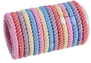 Daleweo Elastici Capelli Donna 15 Pezzi, Accessori Bambina Colorati, Trecce Morbide, Coda Di Cavallo Alta, Elastico Resistente