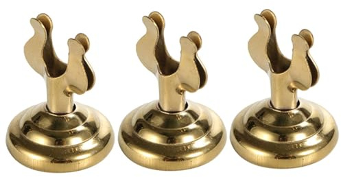 DECHOUS Porta Tarjetas de Mesa en Forma de U Mini, Soporte Metálico Dorado Pequeño para Números y Menús, Clips de Notas para Bodas, Fiestas y Eventos, Juego de 3 Unidades