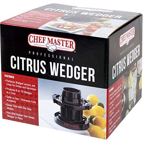 Chef Master Citrus Slicer, Commercial Citrus Wedger, Perfect for Variety of Fruits & Vegetables, Fruit Slicers, Lemon Slicer, Lime Slicers, Kitchen Tools for Home, Bar & Restaurants Essentials - 90023