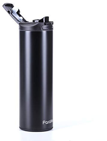 Vakuum-Reisebecher, auslaufsicher, isoliert, doppelwandig, Kaffeebecher, Edelstahl, Thermobecher, Trinkflaschen für Arbeit, Sport, Camping, Outdoor, Schwarz, 500 ml