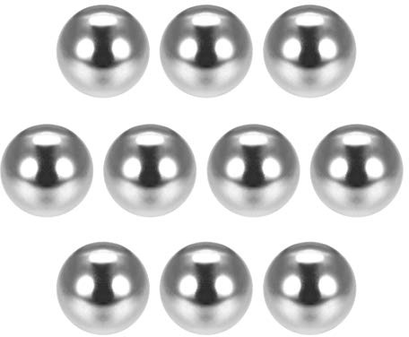 sourcing map 10 Stück Stahlkugeln 14mm Massiver Chromstahl G25-Präzision Kugeln für Kugellager